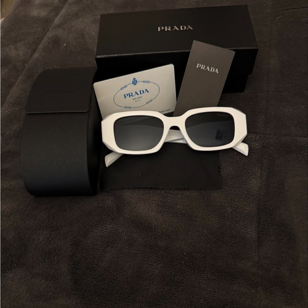 Prada White Sunglasses